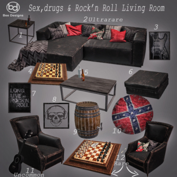 Second Life Marketplace - Bee Designs Sex,drugs & rock'n roll LR 5